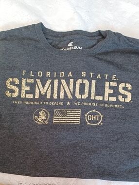 Men's Colosseum Med Black Florida State Seminoles OHT Military Appreciation Tee